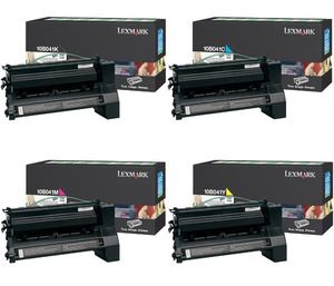 Lexmark 10B041K, 10B041C, 10B041M, 10B041Y, Toner Cartridge Value pack, C750- Original