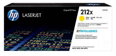HP W2122X, 212X, Toner Cartridge HC Yellow, Laserjet M554, M555, M578- Original
