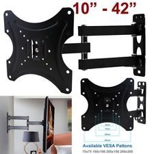 10 - 42" Tilt Swivel TV Wall Bracket Mount Vesa Size 200x200mm 200x100mm 100x100