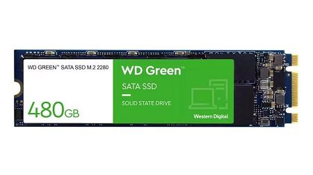 Western Digital WDS480G3G0B, Green M.2 480GB, Internal Solid State Drive