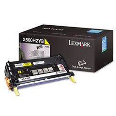Lexmark X560H2YG, Toner Cartridge- HC Yellow, X560- Genuine