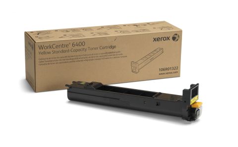 Xerox 106R01322, Yellow Toner Cartridge, WorkCentre 6400 - Genuine