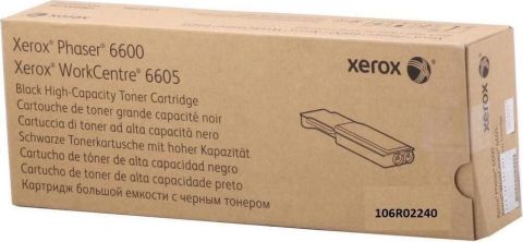 Xerox 106R02240, Toner Cartridge Metered Black, Phaser 6600, WorkCentre 6605- Original