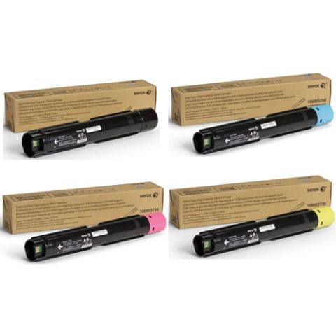 Xerox 106R03737, 106R03738, 106R03739, 106R03740, Extra HC Toner Multipack, VersaLink C7020, C7025, C7030- Original