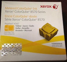 Xerox 108R00948, 4 Solid Ink Cartridge Metered Yellow, ColorQube 8570- Original