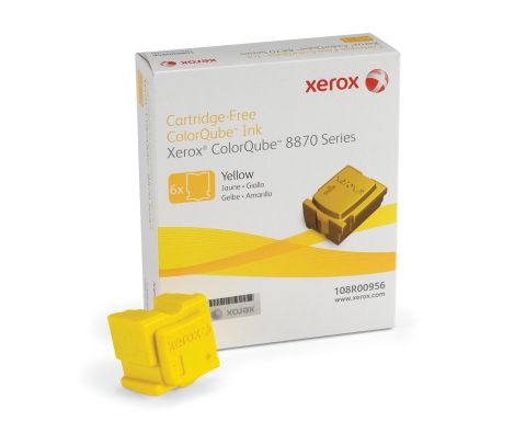 Xerox 108R00956 Solid Ink Sticks, ColorQube 8870 - 6X Yellow Genuine
